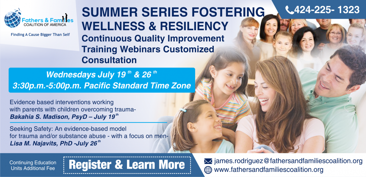Summer Web-Talk Series to Address Needs of Children and Parents Overcoming Abuse